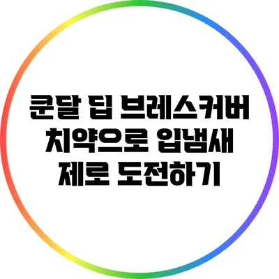쿤달 딥 브레스커버 치약으로 입냄새 제로 도전하기