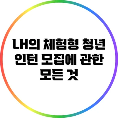 LH의 체험형 청년 인턴 모집에 관한 모든 것