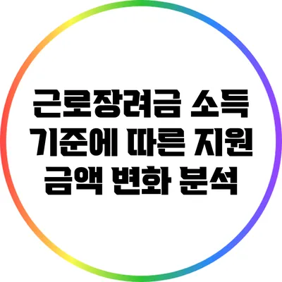 근로장려금 소득 기준에 따른 지원 금액 변화 분석