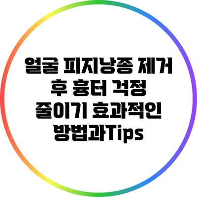 얼굴 피지낭종 제거 후 흉터 걱정 줄이기: 효과적인 방법과Tips