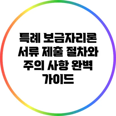 특례 보금자리론 서류 제출 절차와 주의 사항 완벽 가이드