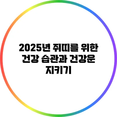 2025년 쥐띠를 위한 건강 습관과 건강운 지키기