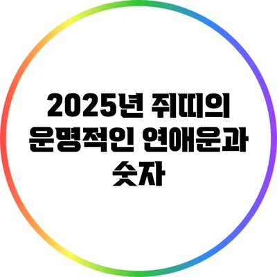 2025년 쥐띠의 운명적인 연애운과 숫자