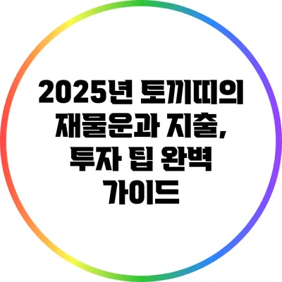 2025년 토끼띠의 재물운과 지출, 투자 팁 완벽 가이드