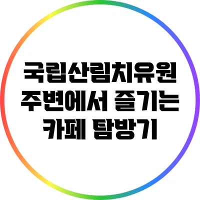 국립산림치유원 주변에서 즐기는 카페 탐방기