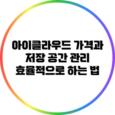 아이클라우드 가격과 저장 공간 관리 효율적으로 하는 법