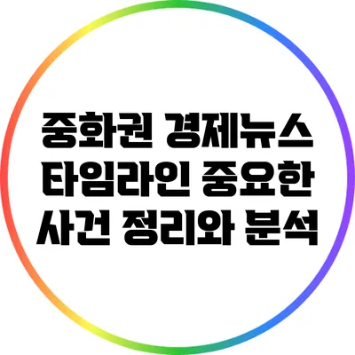중화권 경제뉴스 타임라인: 중요한 사건 정리와 분석