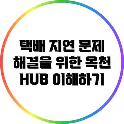 택배 지연 문제 해결을 위한 옥천 HUB 이해하기
