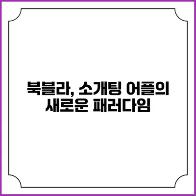 북블라, 소개팅 어플의 새로운 패러다임