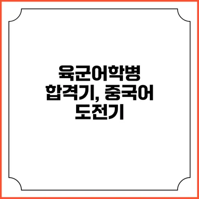 육군어학병 합격기, 중국어 도전기