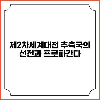 제2차세계대전 추축국의 선전과 프로파간다